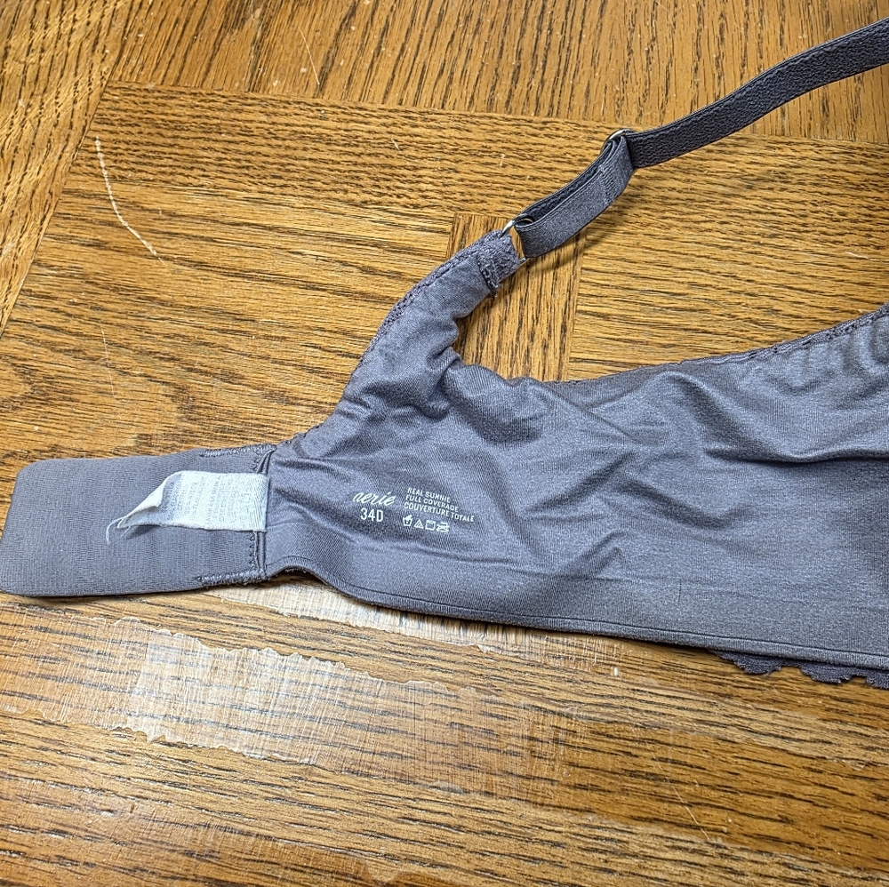 Arie Real Sunnie Full Coverage Underwire Padded Bra Purple Gray Size 34D - Picture 8 of 12